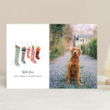 "The Dog's Stocking Wish" - Retired Holiday Cards in Snow by Celeste Duffy - Front