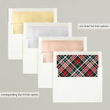 "Classically" - Retired Holiday Cards in Poinsettia by Melanie Kosuge - Envelope Liners