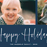 "A Scripted Duet" - Retired Holiday Cards in Denim by Kaydi Bishop - Close-Up