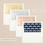"A Scripted Duet" - Retired Holiday Cards in Denim by Kaydi Bishop - Envelope Liners