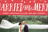 "Married and Merry" - Retired Holiday Cards in Cherry by Nicole Barreto - Close-Up