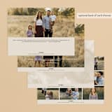 "Modern Script" - Retired Holiday Cards in Taupe by Katy Shen - Back of Card