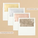 "Modern Script" - Retired Holiday Cards in Taupe by Katy Shen - Envelope Liners
