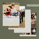"Modern Family Joy" - Retired Holiday Cards in Cement by Playground Prints - Back of Card