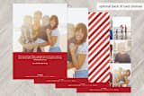 "Modern Holiday" - Retired Holiday Cards in Carmine by Olivia Raufman - Back of Card