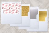 "Gilded Foliage" - Retired Holiday Cards in Cherry by Kerry Doyle - Envelope Liners