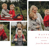 "Modern Times" - Retired Holiday Cards in Berry by Carolyn MacLaren - Close-Up