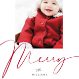"a merry baby in red" - Retired Holiday Cards in Holly Berry by Benita Crandall - Close-Up