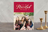 "Feliz Navidad" - Retired Holiday Cards in Cranberry by Hooray Creative - Front