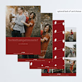 "Cold Winter, Warm Heart" - Retired Holiday Cards in Candycane by Bramble Studio - Back of Card