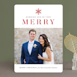 "Snow Merry" - Retired Holiday Cards in Cardinal by Jessica Williams - Front