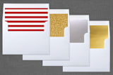 "Bright Snowflake Spirits" - Retired Holiday Cards in Candy Cane by Chasity Smith - Envelope Liners