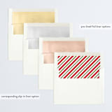 "Holiday Spirit" - Retired Holiday Cards in Cherry by Nam Bourassa - Envelope Liners