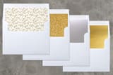 "Wreath de Noel" - Retired Holiday Cards in GOLD by Bonjour Paper - Envelope Liners