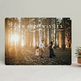 "Flourished Script" - Retired Holiday Cards in Snowflake by Corinne Malesic - Front