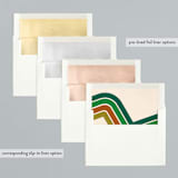 "Groovy Stripe" - Retired Holiday Cards in Avocado by 2birdstone - Envelope Liners