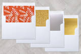 "gilded evergreen" - Retired Holiday Cards in Snow by Angela Marzuki - Envelope Liners