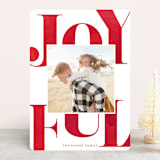 "fanfare" - Retired Holiday Cards in Cranberry by Carrie ONeal - Front