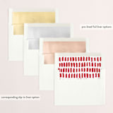 "fanfare" - Retired Holiday Cards in Cranberry by Carrie ONeal - Envelope Liners