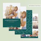 "Merrily Ever After" - Retired Holiday Cards in Evergreen by Makewells - Back of Card
