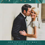 "Merrily Ever After" - Retired Holiday Cards in Evergreen by Makewells - Close-Up
