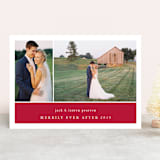 "Merrily Ever After" - Retired Holiday Cards in Poinsettia by Kate Ross - Front