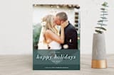 "Modern Angle Christmas" - Retired Holiday Cards in Evergreen by Heather Buchma - Front