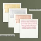 "Holiday Herringbone" - Retired Holiday Cards in Dark Coral by Kerry Doyle - Envelope Liners
