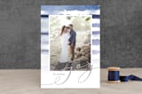"Shibori Holiday Stripes" - Retired Holiday Cards in Indigo Dreams by Design Lotus - Front