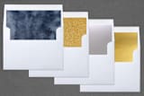 "Shibori Holiday Stripes" - Retired Holiday Cards in Indigo Dreams by Design Lotus - Envelope Liners