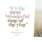 "Most Wonderful" - Retired Holiday Cards in Latte by Jennifer Wick - Close-Up