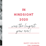 "Hindsight" - Retired Holiday Cards in Cherry by Megan Davis - Close-Up