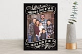 "Brightly Chalked" - Retired Holiday Cards in Slate by GeekInk Design - Front