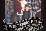 "Brightly Chalked" - Retired Holiday Cards in Slate by GeekInk Design - Close-Up