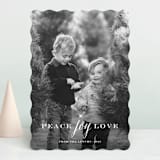 "Peace Joy Love" - Retired Holiday Cards in Snow by Sarah Curry - Front