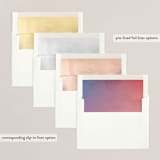 "Light Leak" - Retired Holiday Cards in Sorbet by Everett Paper Goods - Envelope Liners
