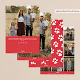 "Reindeer Ears" - Retired Holiday Cards in Berry by Hooray Creative - Back of Card