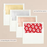 "Reindeer Ears" - Retired Holiday Cards in Berry by Hooray Creative - Envelope Liners