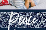"Peace Dots" - Retired Holiday Cards in Navy by Kerry Doyle - Close-Up