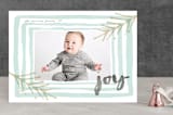 "Joyous Watercolor Frame" - Retired Holiday Cards in Celadon by fatfatin - Front