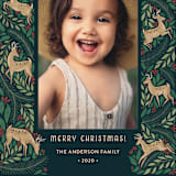 "Eight tiny reindeer" - Retired Holiday Cards in Evergreen by Paper Sun Studio - Close-Up