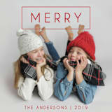"Simple & Merry" - Retired Holiday Cards in Berry by Kiersten Garner - Close-Up