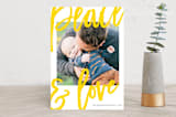 "Holiday Graffiti" - Retired Holiday Cards in Bright Yellow by Kaydi Bishop - Front
