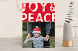 "Say it Loud" - Retired Holiday Cards in Rudolph  Red by chica design - Front