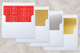 "Say it Loud" - Retired Holiday Cards in Rudolph  Red by chica design - Envelope Liners
