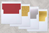 "Apothecary Label" - Retired Holiday Cards in Cranberry by Kerry Doyle - Envelope Liners