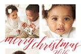 "Elegant Wishes" - Retired Holiday Cards in Pomogranate by Alston Foster - Close-Up