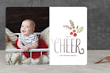 "Modern Cheer" - Retired Holiday Cards in Platinum by Griffinbell Paper Co. - Front