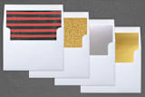 "Modern Cheer" - Retired Holiday Cards in Platinum by Griffinbell Paper Co. - Envelope Liners