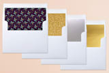 "New Christmas Home" - Retired Holiday Cards in Violet by Nam Bourassa - Envelope Liners